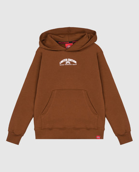 Sprayground Children's brown hoodie with logo print SPY1488GBRWN