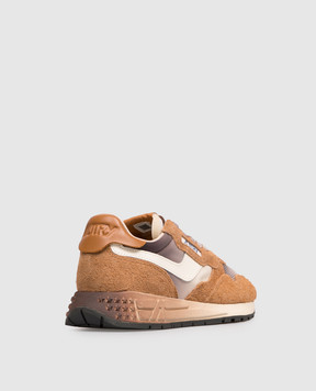 AUTRY Brown REELWIND combination sneakers WWLWDI04