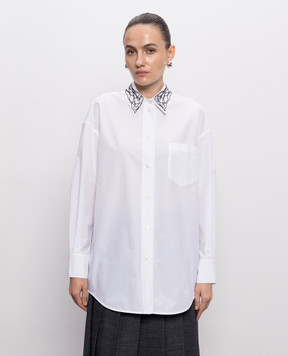 Fabiana Filippi White shirt with beads CAD216F416M269