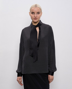 Tom Ford Black polka dot silk blouse CA3333FAP250