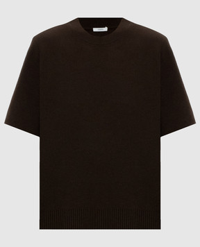 JOSEPH Meli brown cashmere and wool top JF010126
