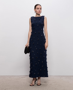 Simkhai Claudia blue dress with applique 4261261CE
