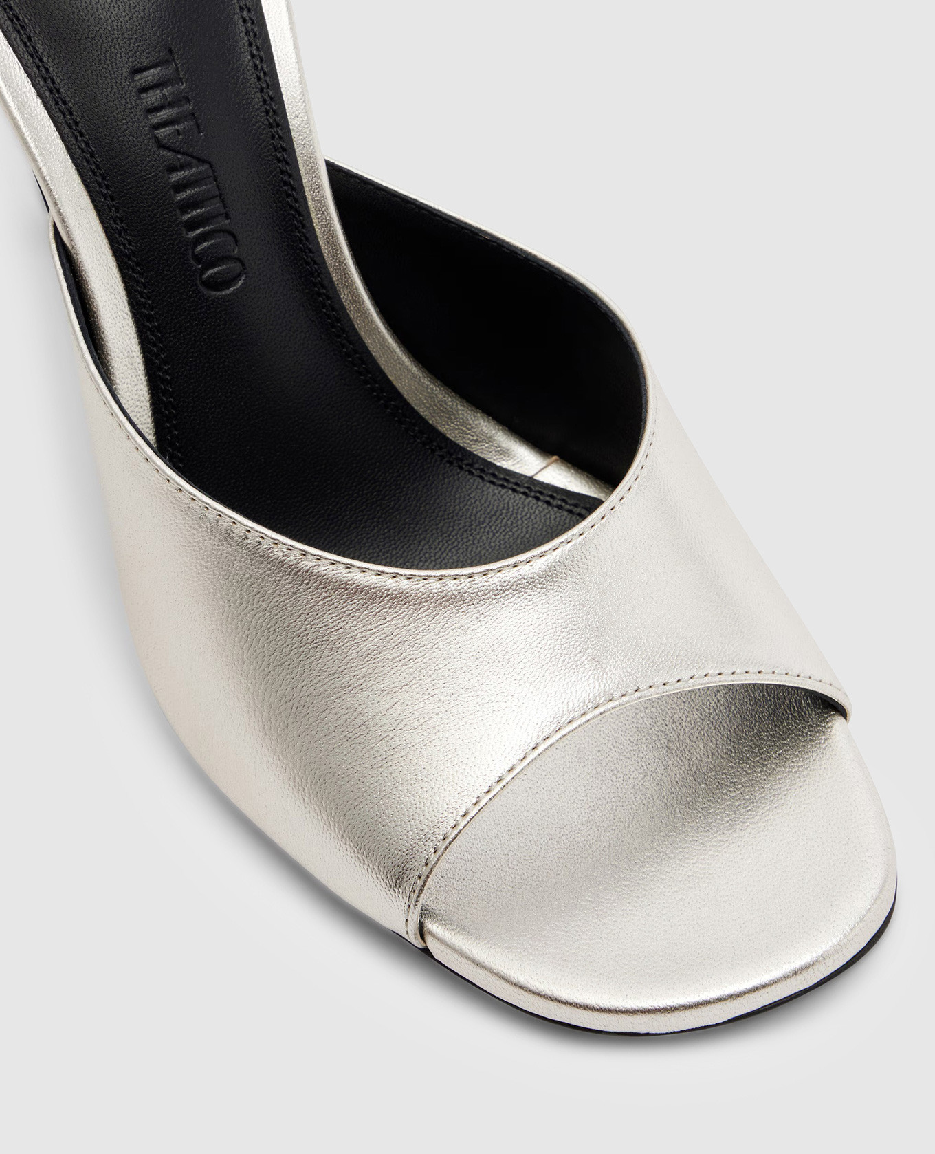 

Silver leather mules The Attico