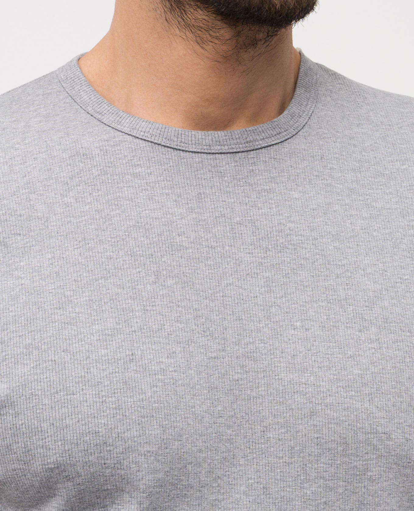 Grey ribbed T-shirt Brunello Cucinelli 5