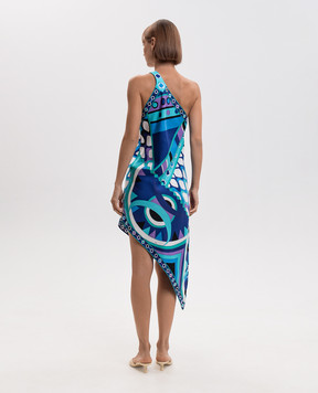 PUCCI Vivara print silk one-shoulder dress 6HRG576H851