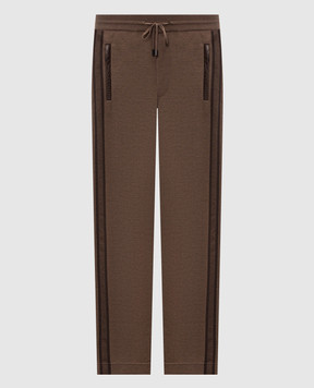 Stefano Ricci Brown wool and silk pants K606431T12F26318