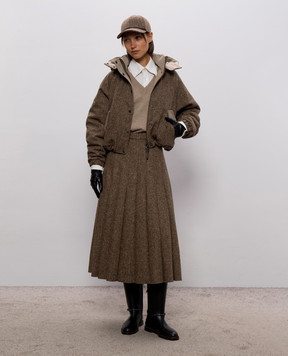 Brunello Cucinelli Brown skirt with wool MD002G4092