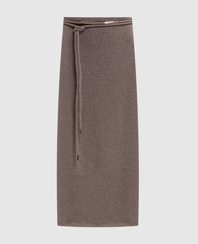 Max Mara OGGI beige cashmere midi skirt MXMOGGI