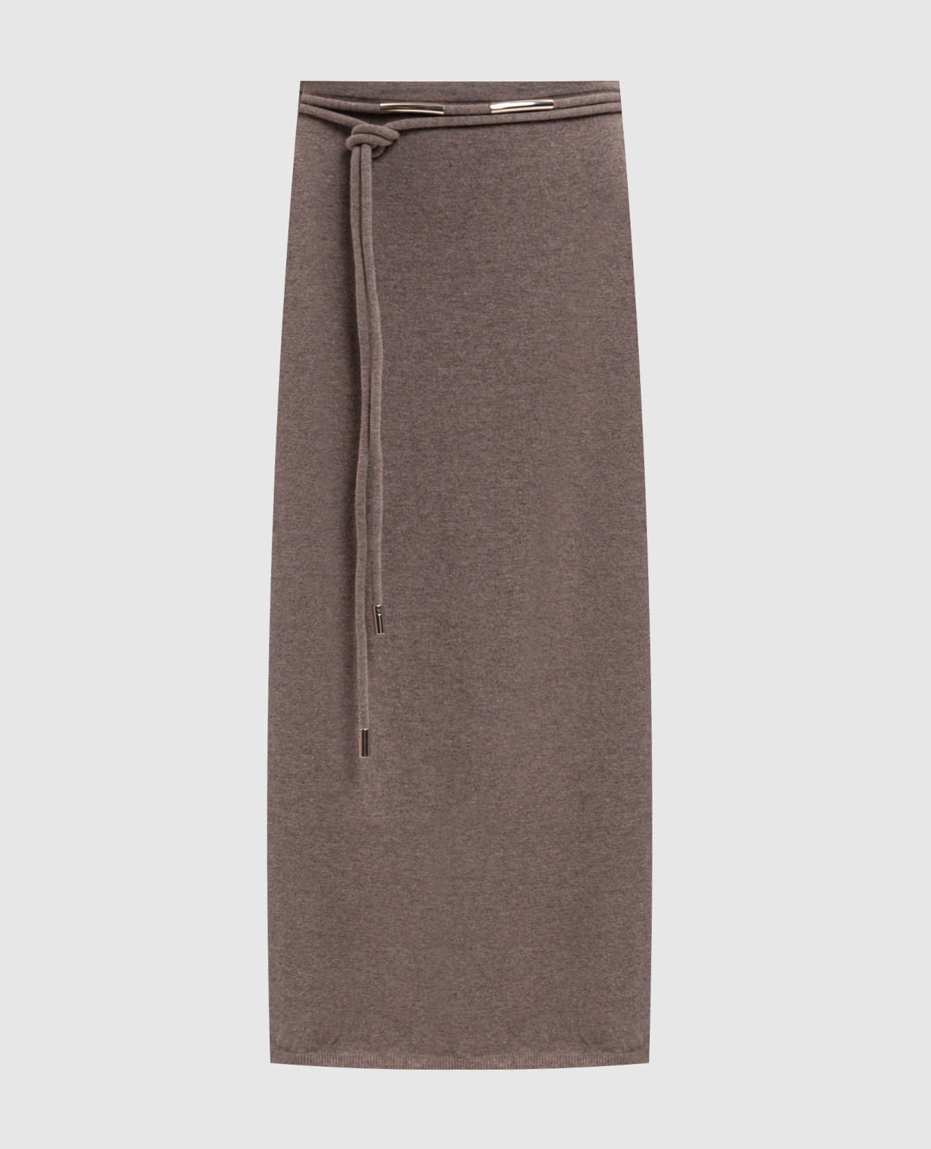OGGI beige cashmere midi skirt