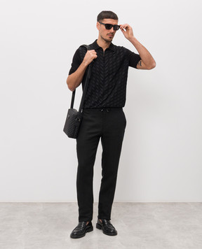 Stefano Ricci Black linen pants M1T80A0026L0005Q