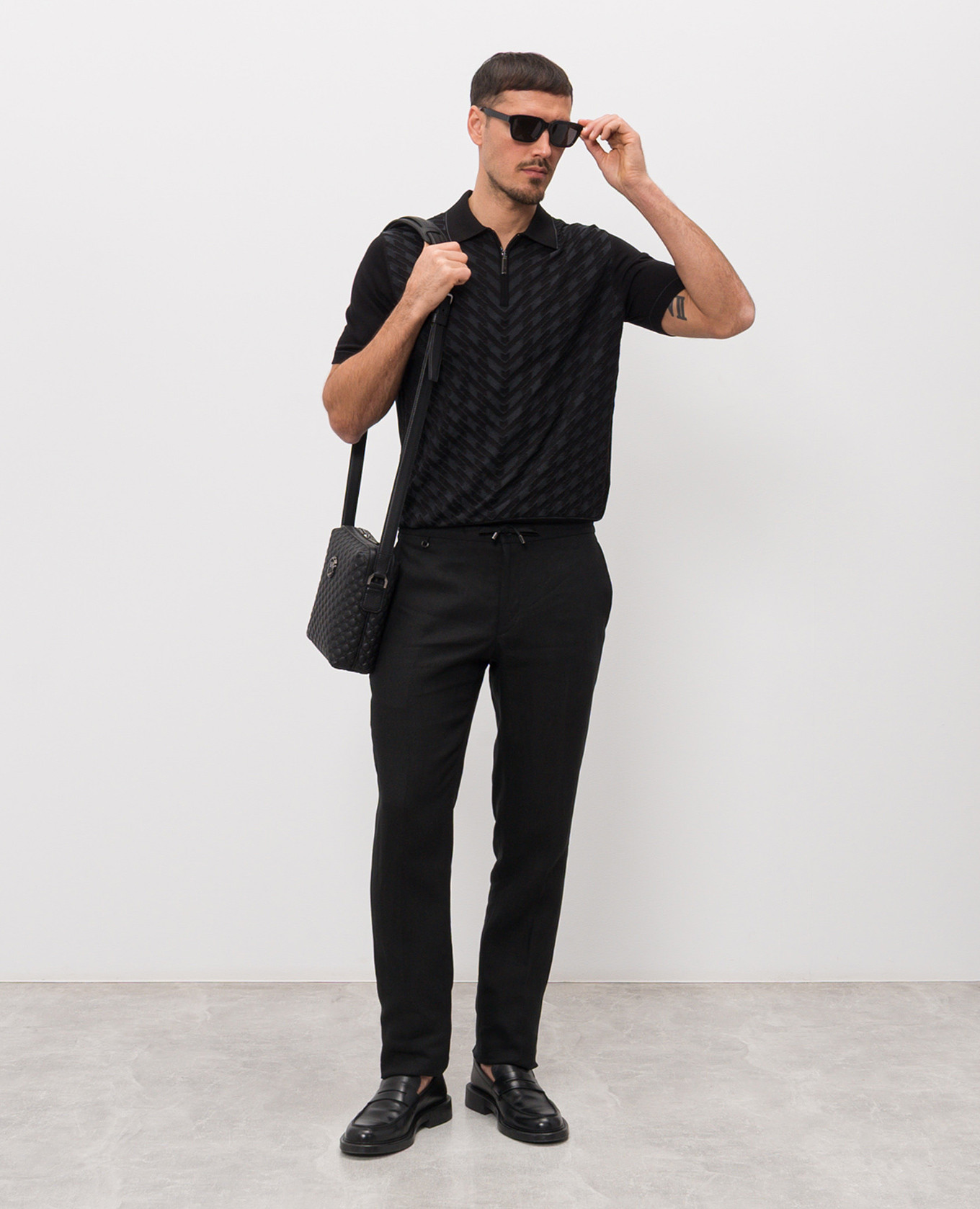 Black linen pants Stefano Ricci 2