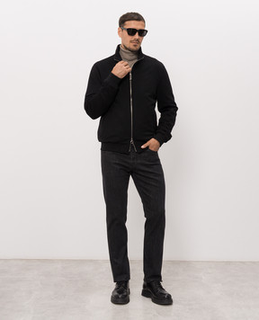 Stefano Ricci Black cashmere jacket MZJ6300112C0001T