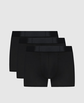 CDLP Set of black boxer trunks with logo pattern MUW001011623