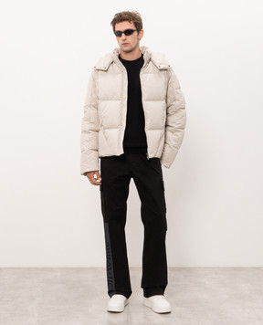 Off-White Black sweater with wool 44MHE213F26K001