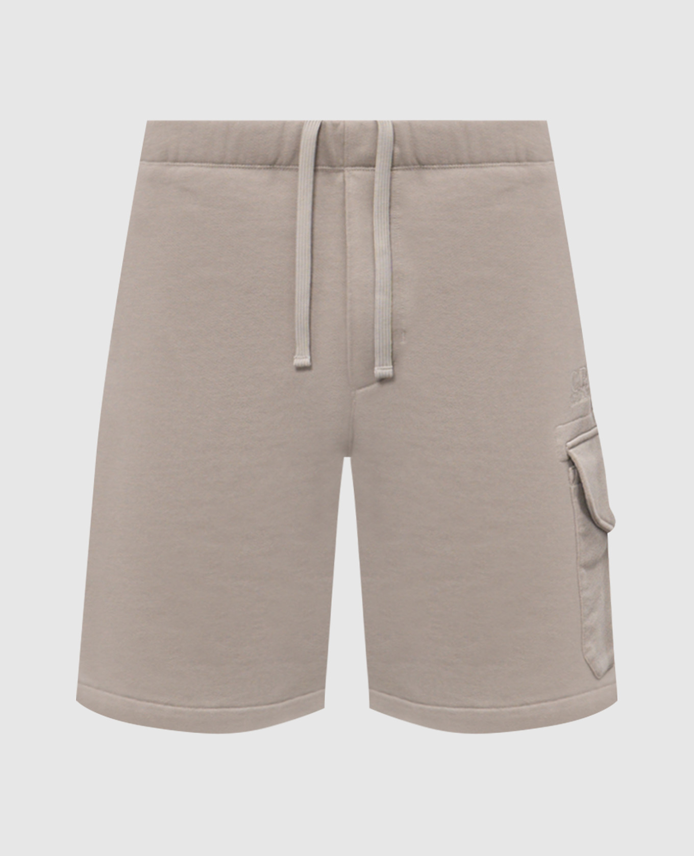 Grey shorts with logo embroidery