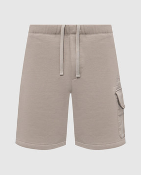 C.P. Company Grey shorts with logo embroidery MSB029A005086W