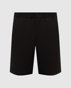 Ami Paris Black linen shorts HSO835VI0052