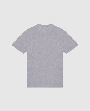 Brunello Cucinelli Children's gray T-shirt with embroidered emblem B0B13T704C