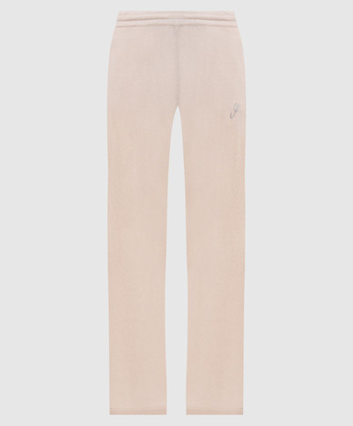 Ivory cashmere and wool pants