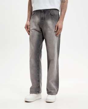 Off-White Gray jeans with print 44XYA18JS26D003