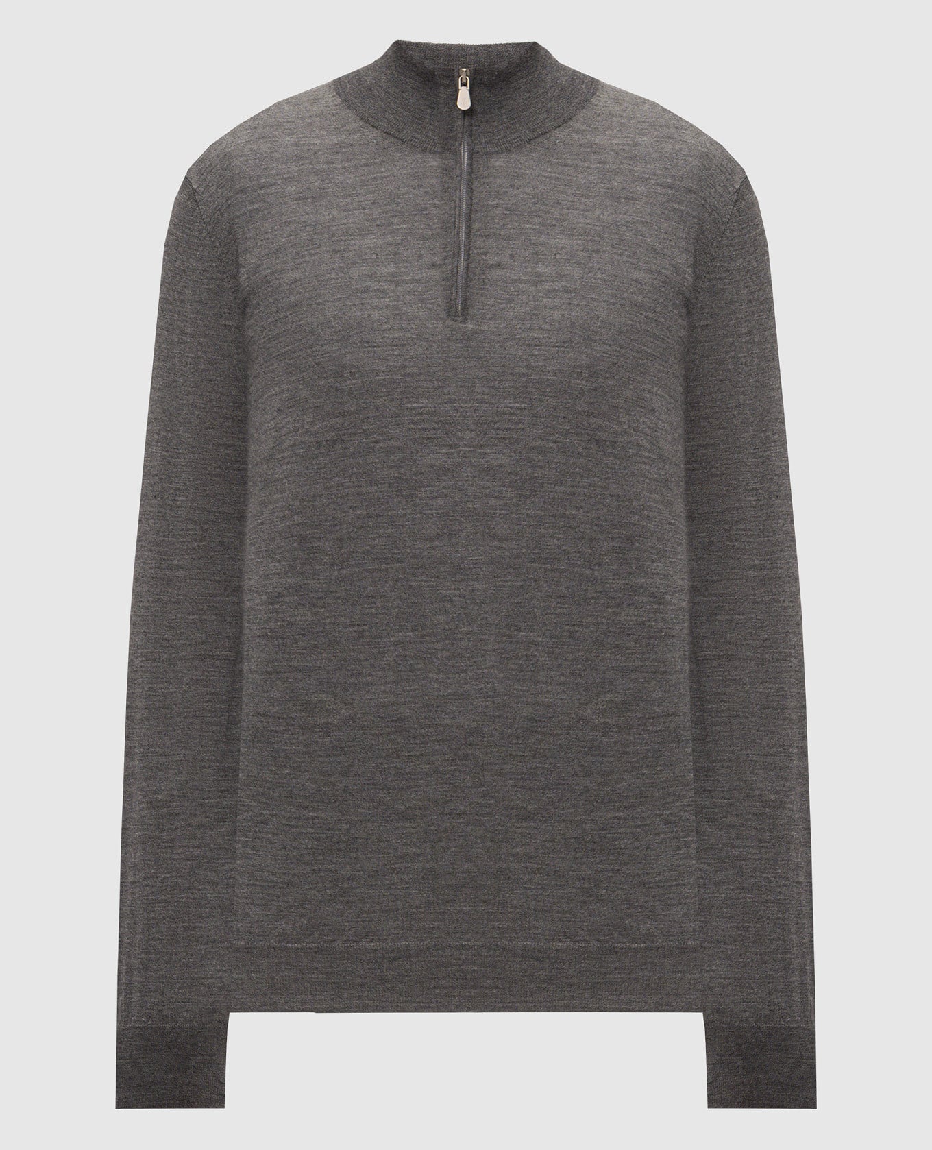 Gray wool and cashmere sweater