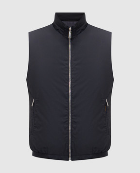MooRER FIORESI blue reversible vest FIORESIWK