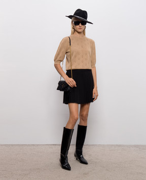 Twinset Black pleated skirt with lace 262TP2351