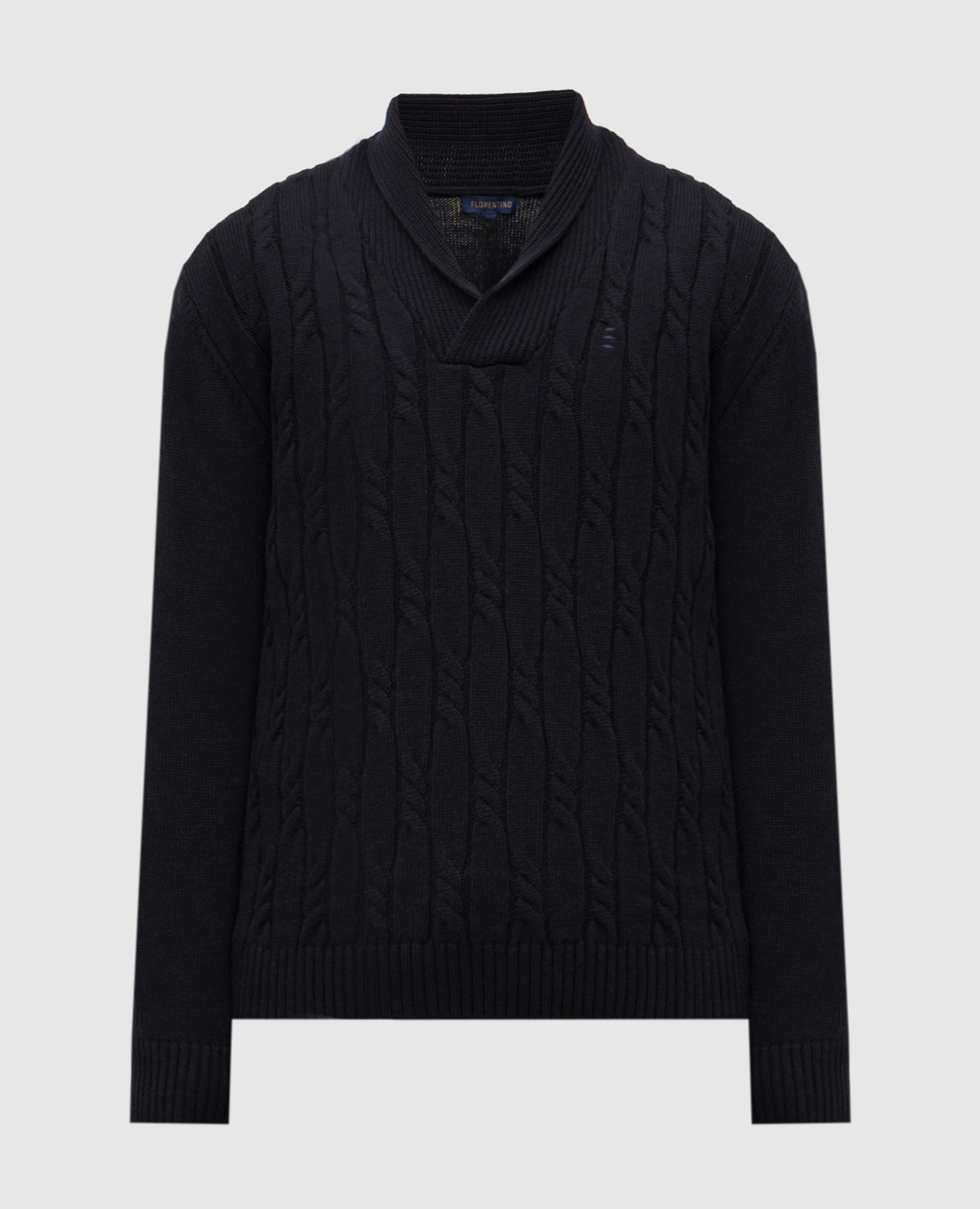 

Blue sweater with patterned wool Florentino