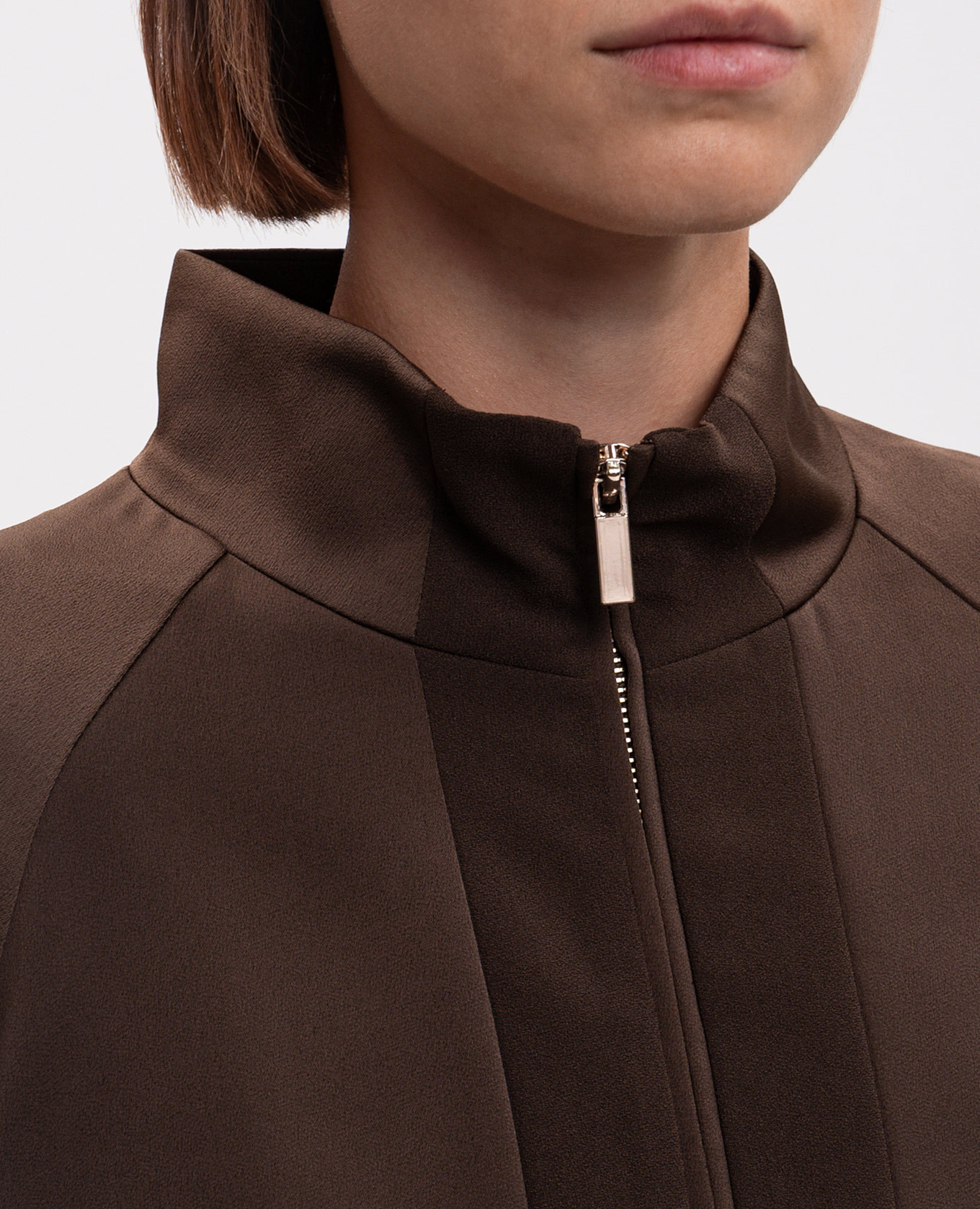 Brown jacket with textured logo Twinset 5
