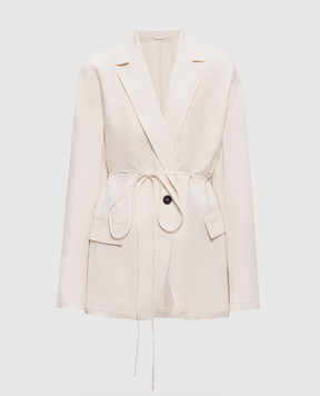Brunello Cucinelli Ivory jacket with linen MH1267591