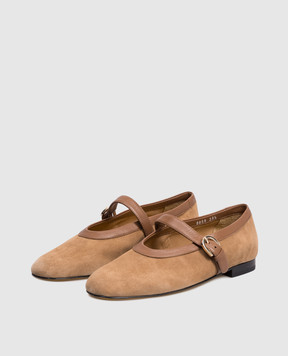 Doucal's Brown suede ballet flats DD8859MAENPZ837