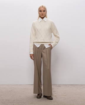 Peserico Ivory alpaca wool sweater S99520F05B9252