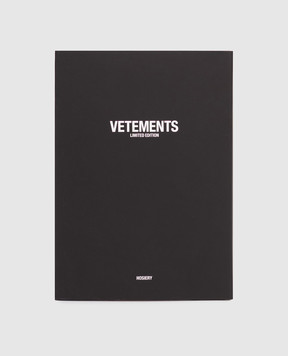 Vetements Black tights with logo pattern WH27ST500B