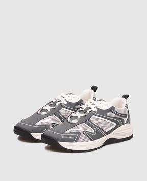 Trussardi Gray combination sneakers N069S001003NMNS10L76