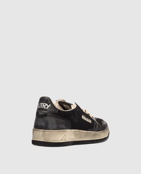 AUTRY Black combination sneakers with vintage effect A1UNAVLMKH01