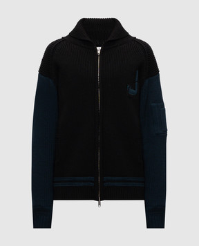 Juun.j Black cardigan with wool JC6251P415
