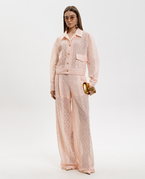 Ermanno Scervino Pink lace jacket D482I354EQF