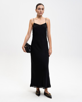 Toteme Black silk midi dress 252WRD0186FB0418