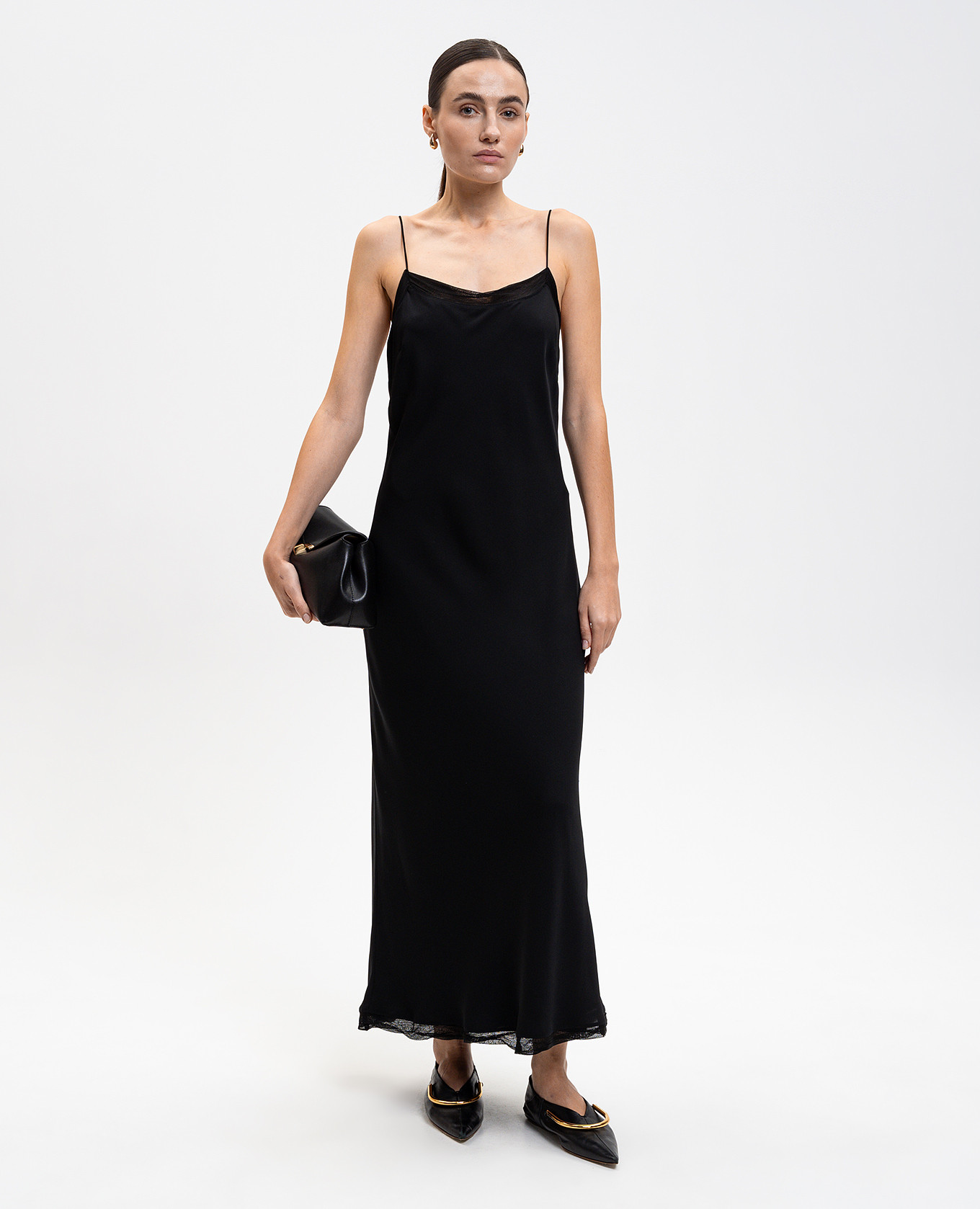 

Black silk midi dress Toteme