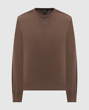 Stefano Ricci Brown wool and silk jumper K606431G42F26318