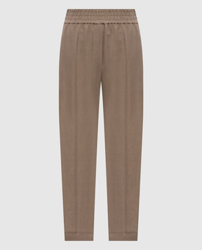 Brunello Cucinelli Brown linen pants MH126P7197