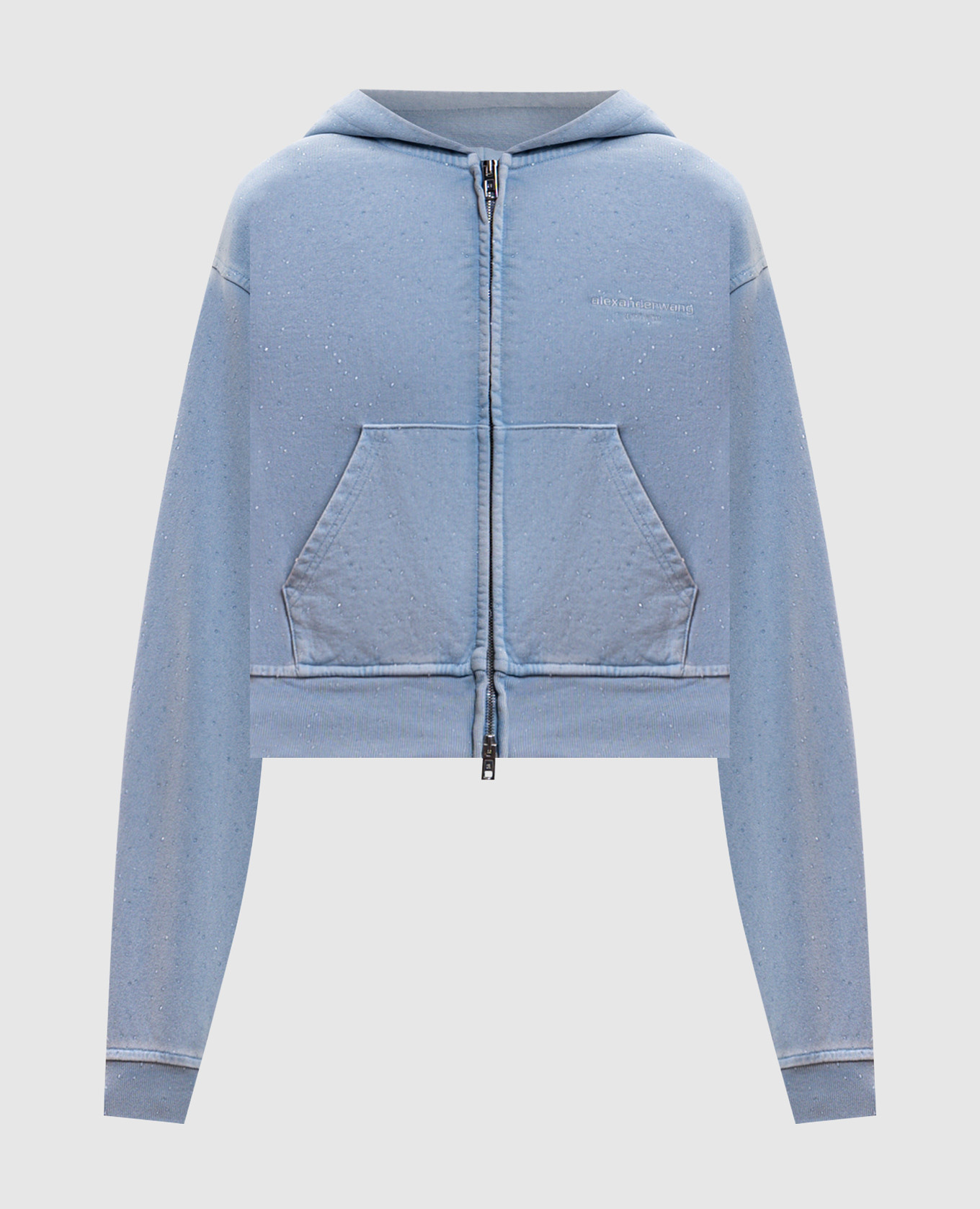 Blue sports jacket with crystals