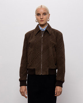 Bottega Veneta Brown suede jacket 875155V6QU0