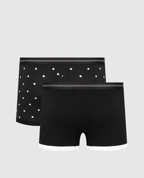 Dolce&Gabbana Set of black polka dot boxer shorts M9A99JON0HY