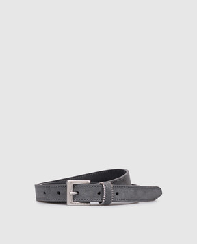 Peserico Gray suede belt with lurex A32610C0CC896