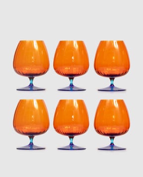 La Reine Set of orange Joy cognac glasses 6 pcs JOYCOGNAC