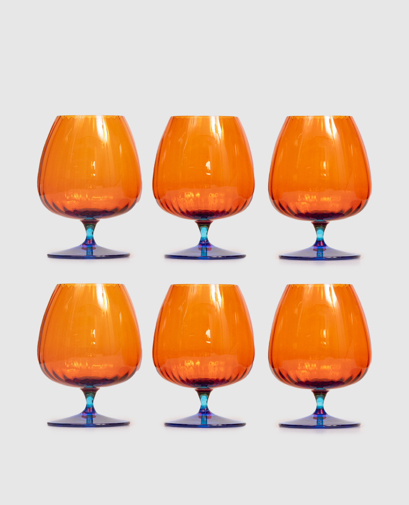 

Set of orange Joy cognac glasses 6 pcs La Reine