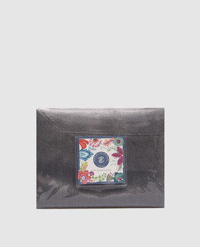 TESSITURA TOSCANA TELERIE TIZIANO linen tablecloth and napkin set in gray NT120025090037