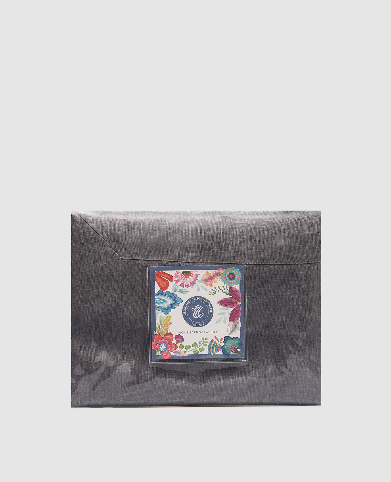 

TIZIANO linen tablecloth and napkin set in gray TESSITURA TOSCANA TELERIE, Grey