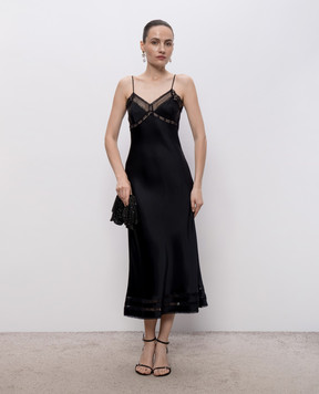 Ermanno Scervino Black dress with lace D482Q728APOKP